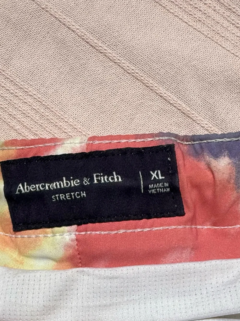 Abercrombie & Fitch Tie-Dye Multicolor Drawstring Shorts